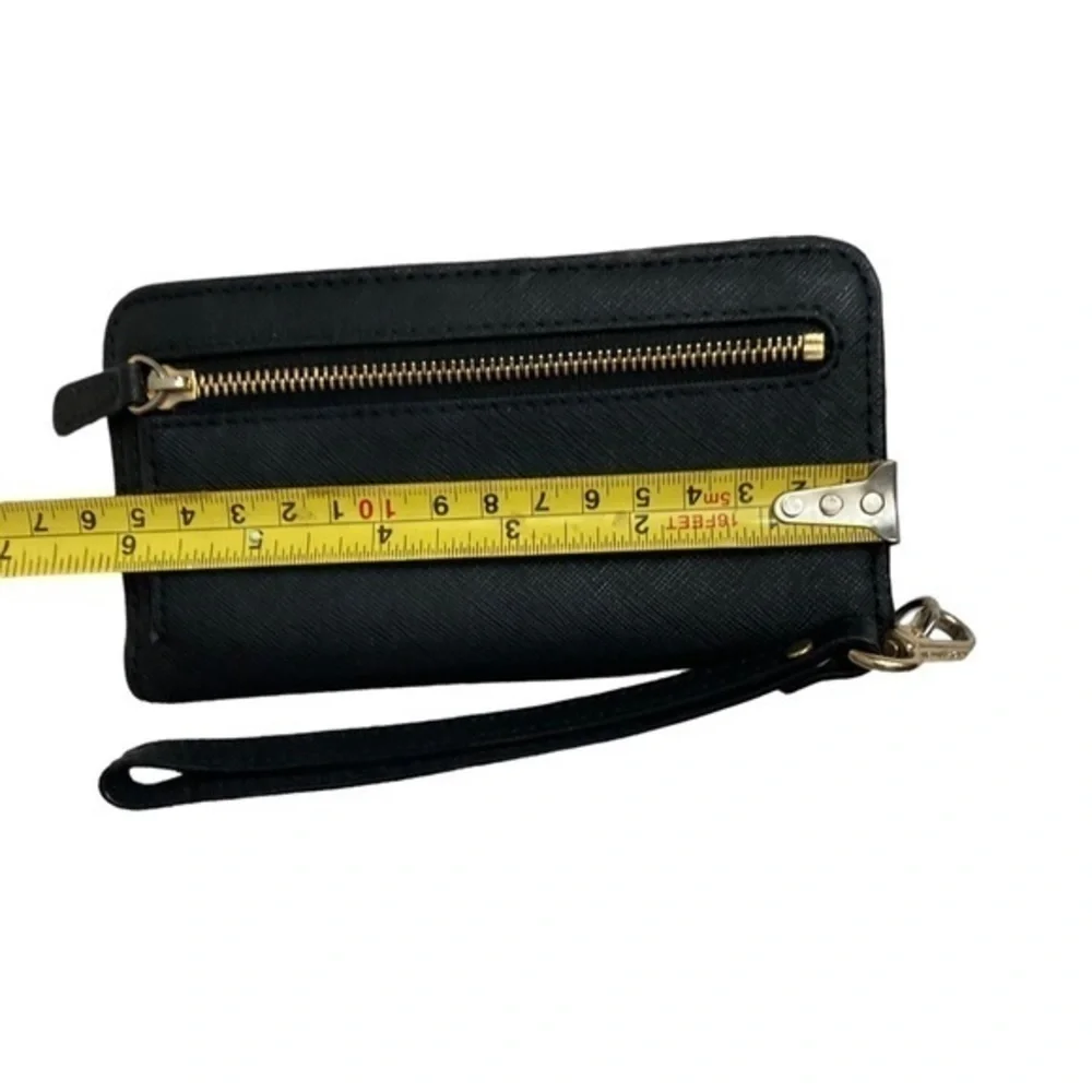 Michael kors black saffiano leather wristlet wallet
